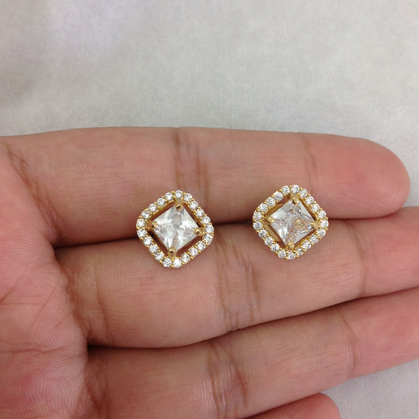 Stunning Crystal Square Stud Earrings