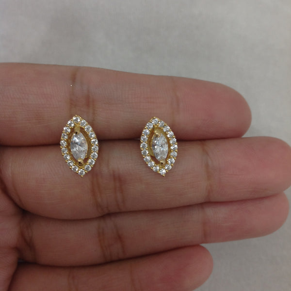 Stunning Crystal Leaf Stud Earrings