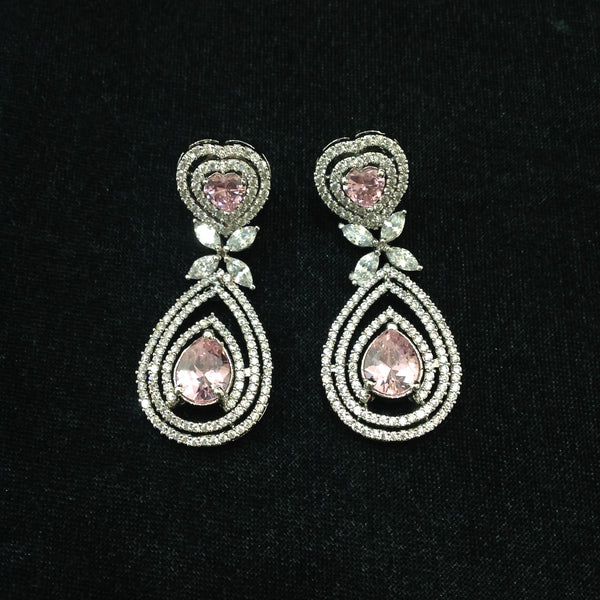 Queenly Divine Magenta Pink Crystal Earrings