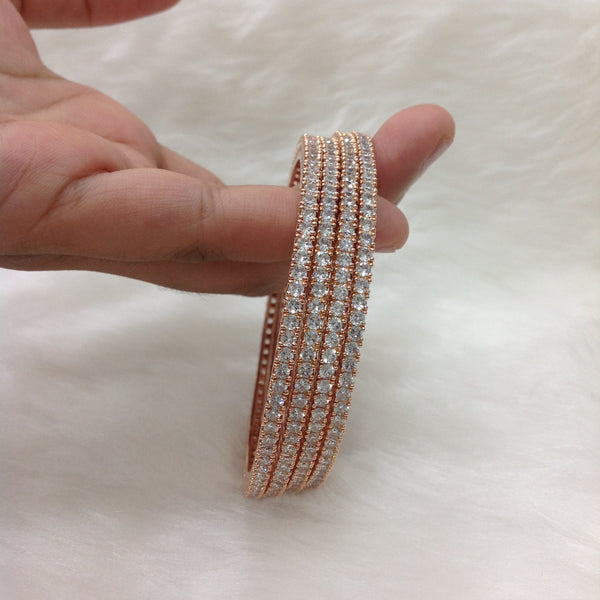 Exquisite Rose Gold & Crystal Bangles