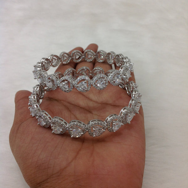 Royal Hearts of Crystals Bangles
