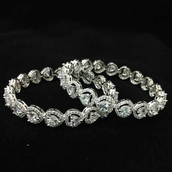 Royal Hearts of Crystals Bangles