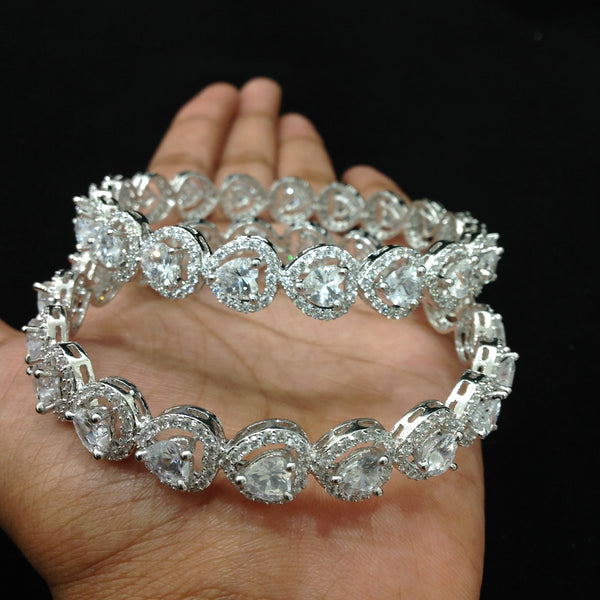 Royal Hearts of Crystals Bangles