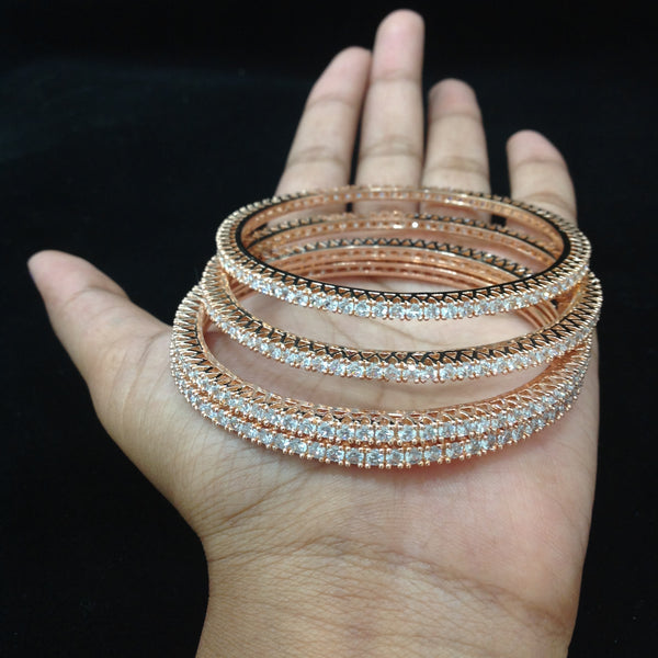 Exquisite Rose Gold Crystal Bangles