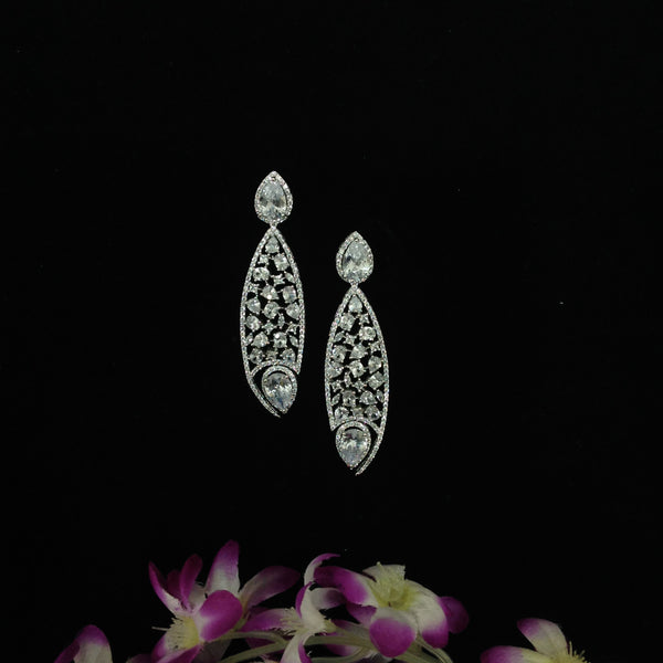 Splended Zirconia Long Earrings