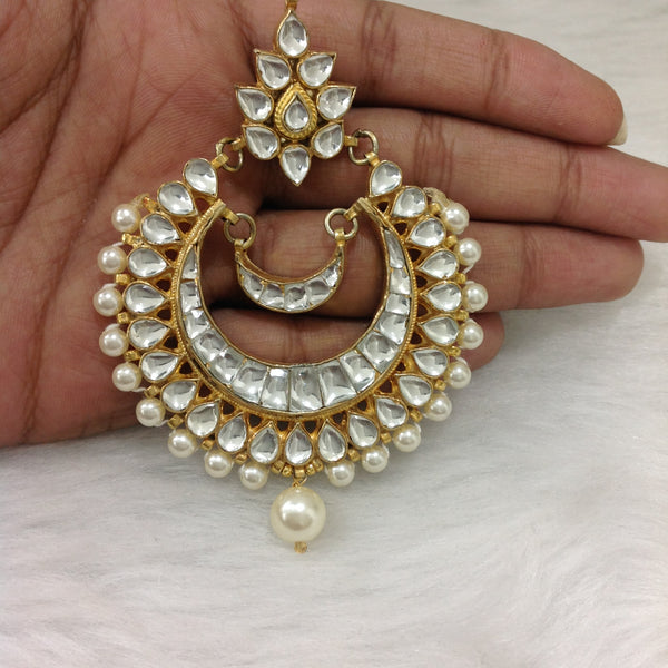 Splendid Kundan Long Chandbali Earrings