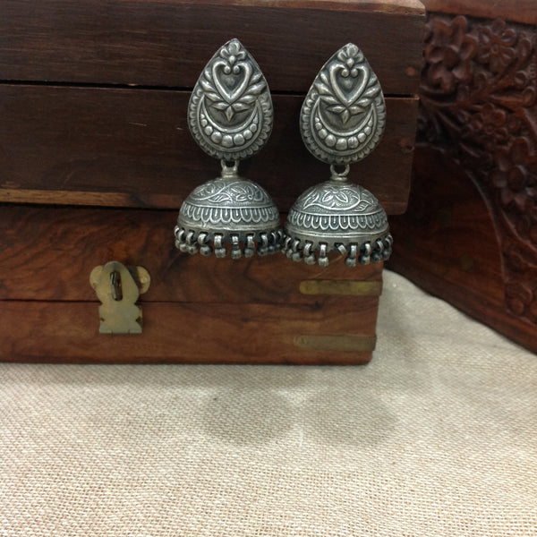 Silver Siren Jhumka Earrings