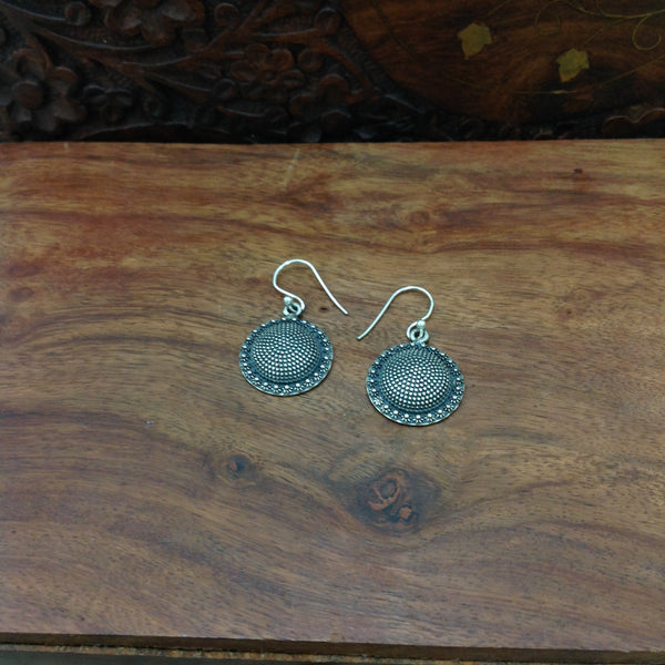 Ethnic Silver Dangler Earrings