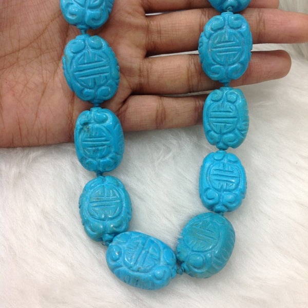 Turquoise Blue Stone Necklace