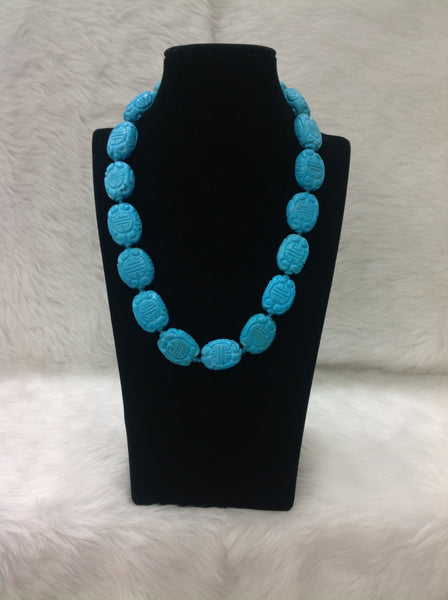 Turquoise Blue Stone Necklace