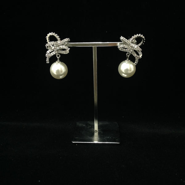 Angelic Cubic Zircon and Pearl Earrings