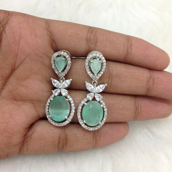 Seafoam Butterfly Cubic Zirconia Earring