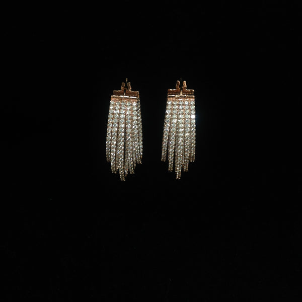 Trendsetting Rose Gold Crystal Earrings