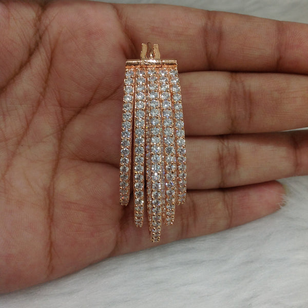 Trendsetting Rose Gold Crystal Earrings