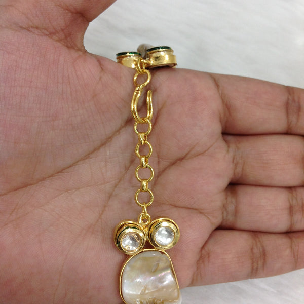 Delightful MOP And Kundan Openable Bracelet