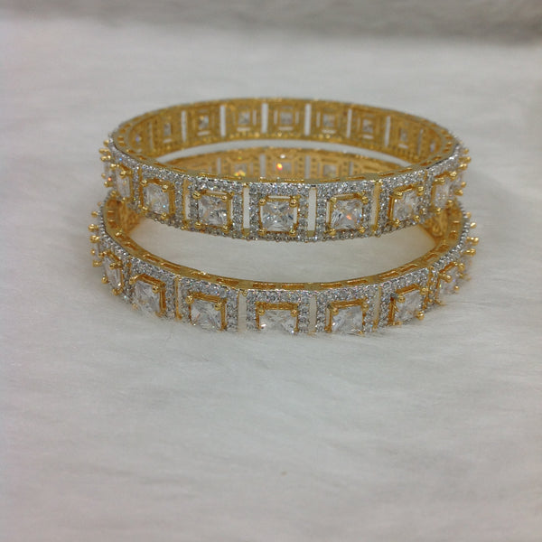 Crystalline Bond Of Golden Square And Crystal Bangles