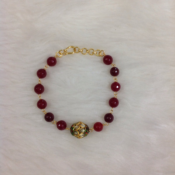 Marvelous Magenta and Kundan Bracelet