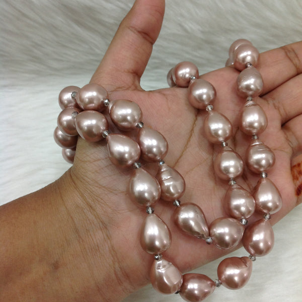 Magnificant 2 Stranded Mauve Pearl Necklace