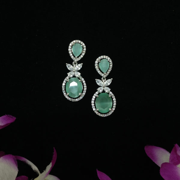 Seafoam Butterfly Cubic Zirconia Earring