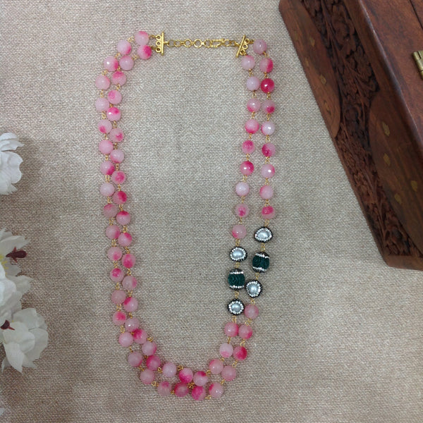 Admirable Pink Allure Synthetic Coral Necklace