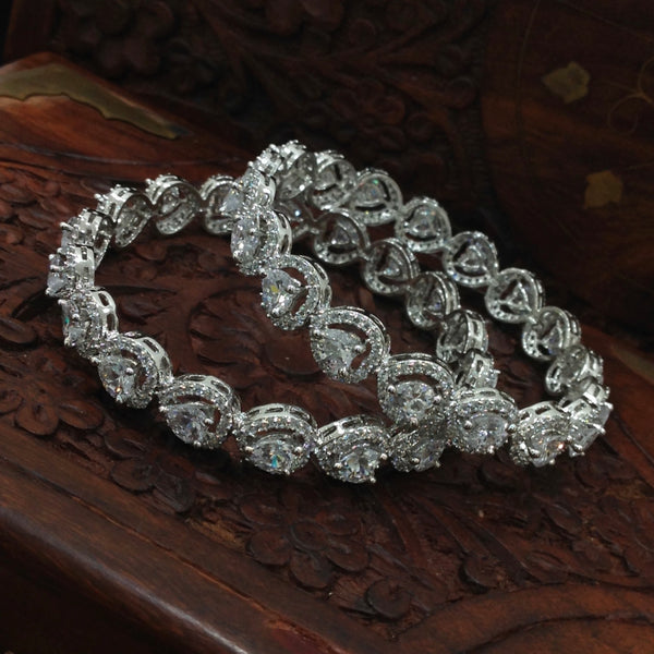 Royal Hearts of Crystals Bangles
