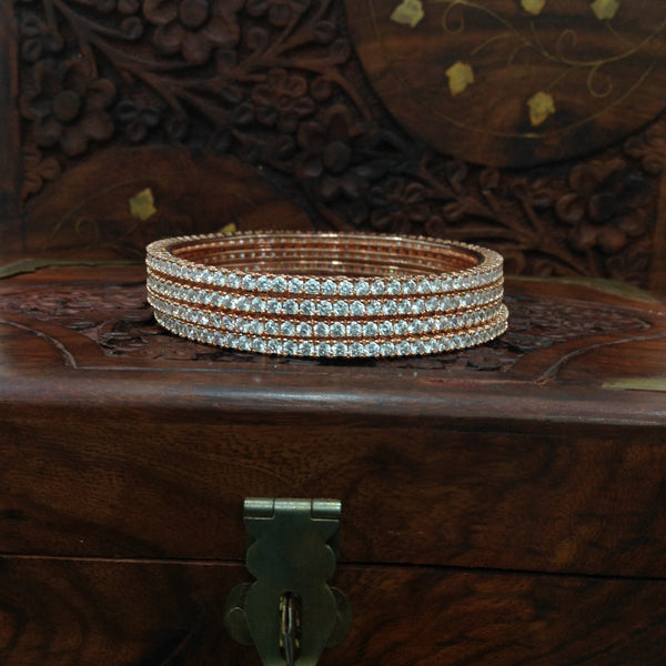 Exquisite Rose Gold & Crystal Bangles