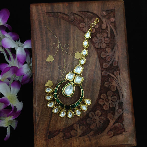 Gold and Green MaangTikka