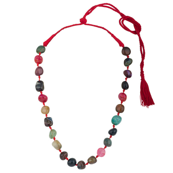 Multicolor Versatile Natural Agate Stone Necklace