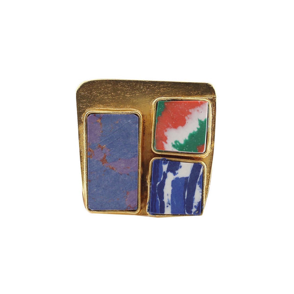 Tinge of Blues and Colors of Indian Flag Ring