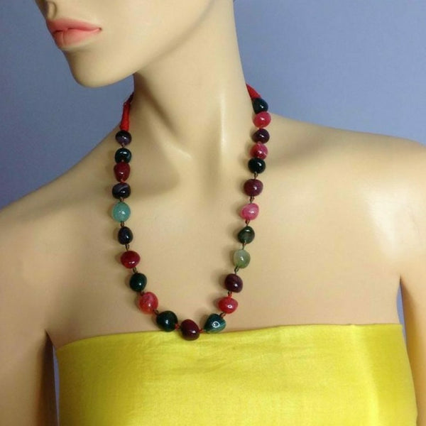 Multicolor Versatile Natural Agate Stone Necklace