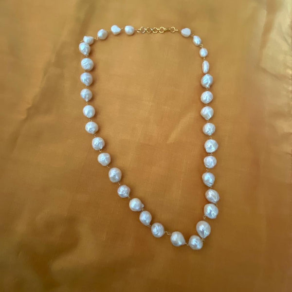 Bold Baroque Chain with Freshwater Pearls Necklace