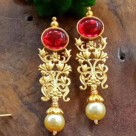 Blossoms Cherry Orange Floral Nakashi Earrings