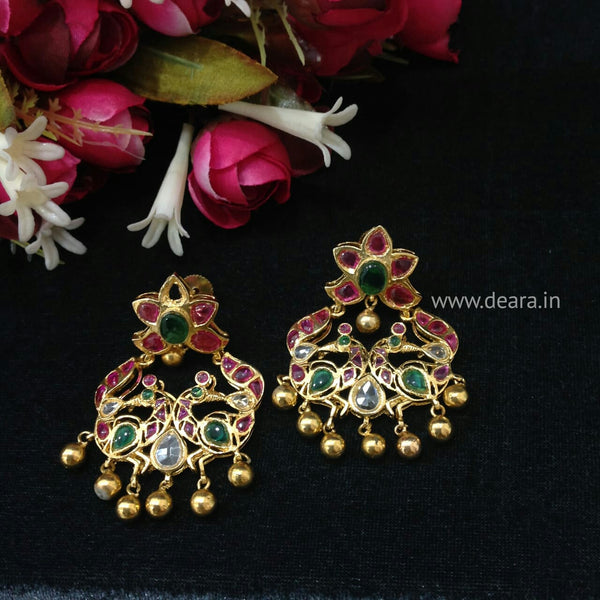 Peacock Chandbaali Drop Earrings